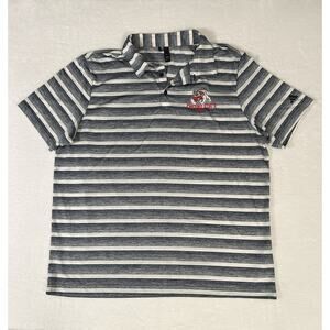 Fresno State Bulldogs Golf Polo Size XL Striped Adidas Embroidered Short Sleeve
